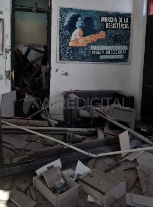 Así quedó el local de La Cámpora por dentro. 