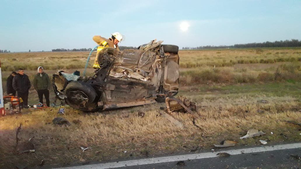 Angélica: accidente fatal sobre ruta 34