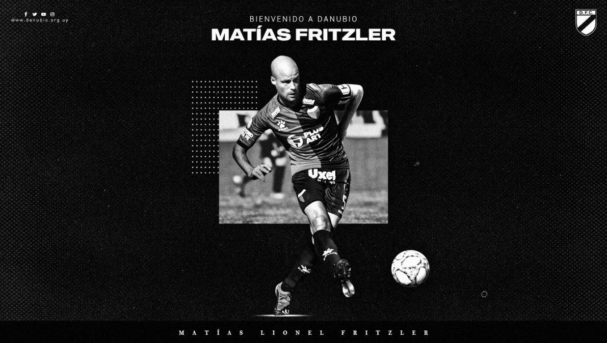 Danubio presentó en redes sociales a Matías Fritzler como su nuevo refuerzo.