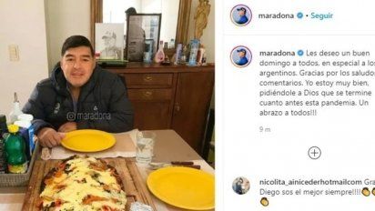 El mensaje de Diego Maradona a los argentinos en su cuenta de Instagram