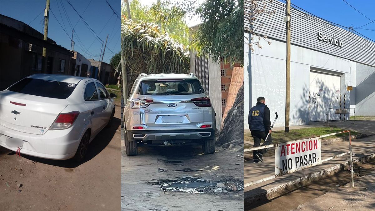 Un Prisma, una Tiggo y dos pick up fueron el blanco de la delincuencia.