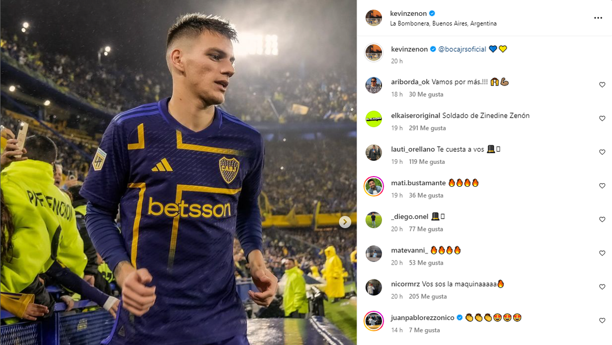 Las FOTOS que eligió postear Kevin Zenón a días del superclásico contra River. Las FOTOS que eligió postear Kevin Zenón a días del superclásico contra River.
