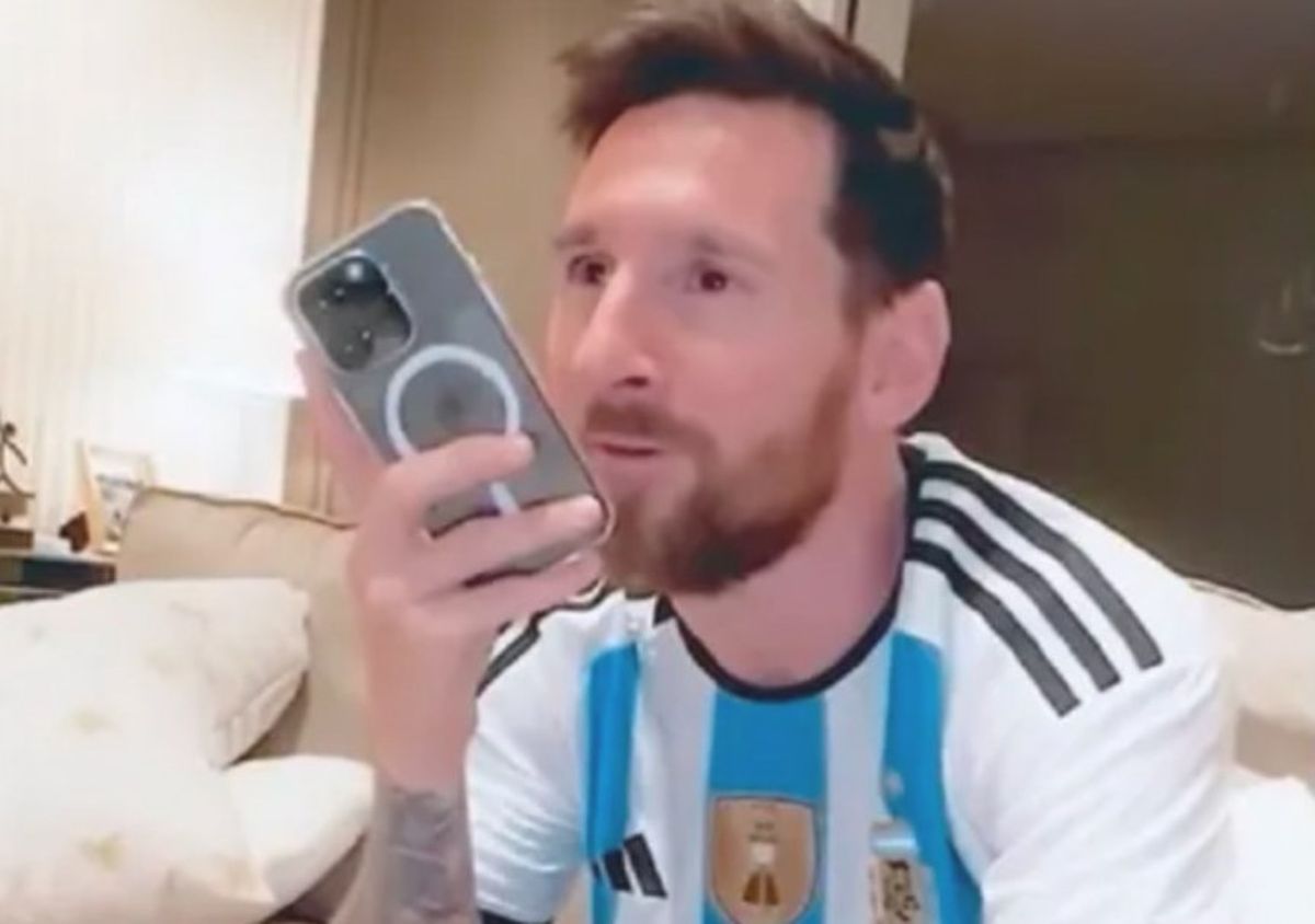 El sobrino de Messi mostró la foto de perfil del astro argentino. 