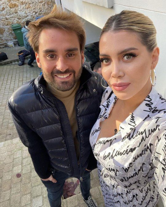 Wanda Nara junto a Luisito Cella, el hombre que la quiso besar en un boliche.