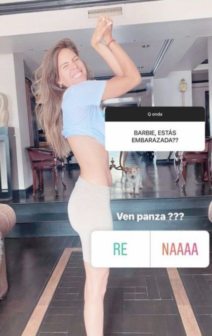 La foto con la que Barby Franco dejó entrever que estaba embarazada.