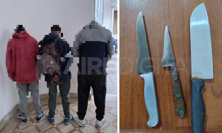 Tres detenidos por portar cuchillos en barrio María Selva Tres detenidos por portar cuchillos en barrio María Selva