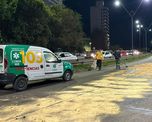 El corte de tránsito es total en el ingreso al Puente Gobernador Oroño por avenida Alem. El corte de tránsito es total en el ingreso al Puente Gobernador Oroño por avenida Alem.