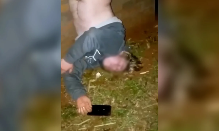 Entró a robar y quedó colgado de una reja: Mi papá me va a pegar Entró a robar y quedó colgado de una reja: Mi papá me va a pegar