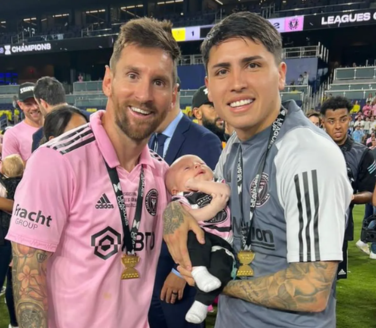 Facundo Farías junto a Lionel Messi en Inter Miami. Facundo Farías junto a Lionel Messi en Inter Miami.