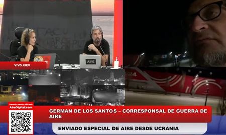 Germán de los Santos llegó a Kiev y esta es su primera salida en AIRE desde la capital ucraniana, que es asediada por el ejército ruso. Germán de los Santos llegó a Kiev y esta es su primera salida en AIRE desde la capital ucraniana, que es asediada por el ejército ruso.