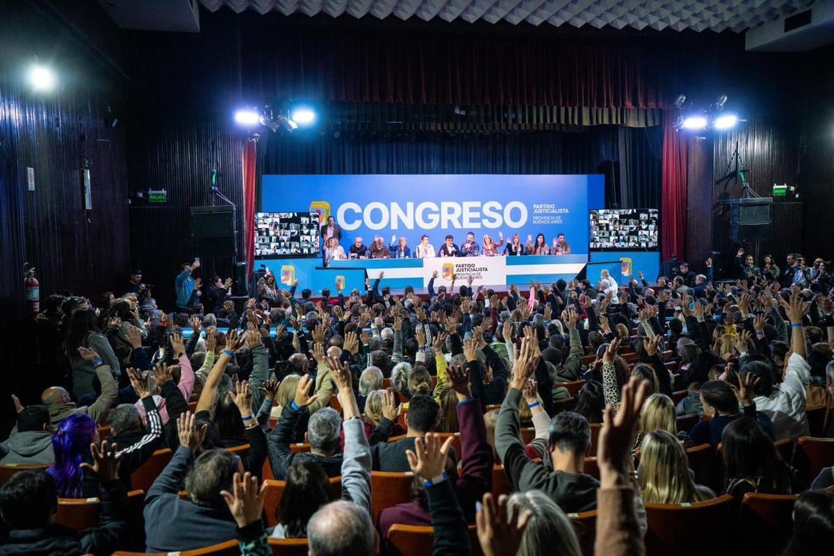 El Congreso del PJ bonaerense se realizó este sábado en la localidad de Merlo.