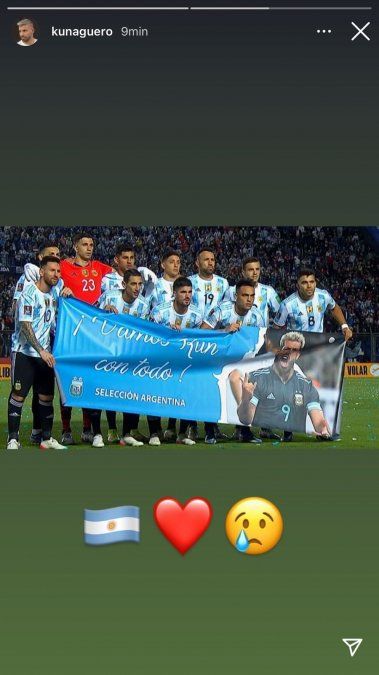 La historia de Instagram que posteó Sergio Kun Agüero.
