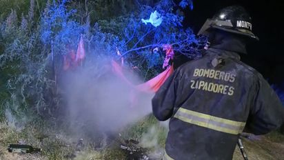 Incendio en Santa Fe: el fuego destruyó un santuario del Gauchito Gil en la Ruta 168