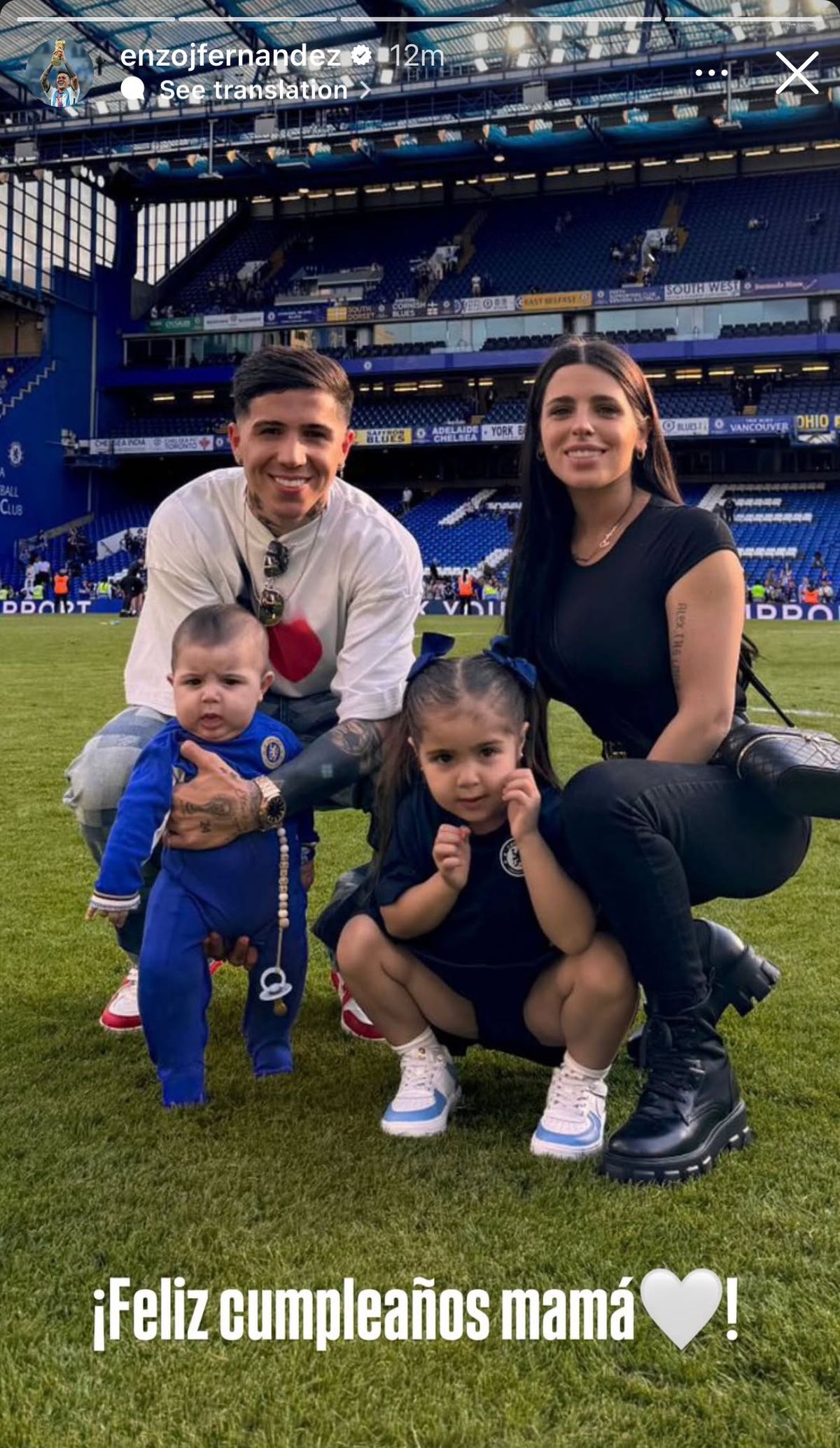 La historia que subió Enzo Fernández a Instagram. La historia que subió Enzo Fernández a Instagram.
