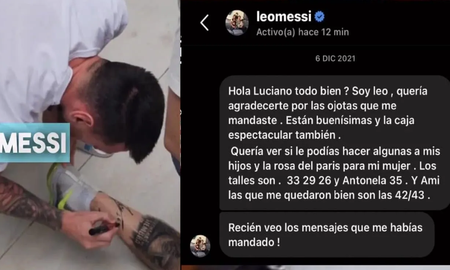 La historia detrás de la creación de las ojotas que usa Lionel Messi y su agradecimiento La historia detrás de la creación de las ojotas que usa Lionel Messi y su agradecimiento