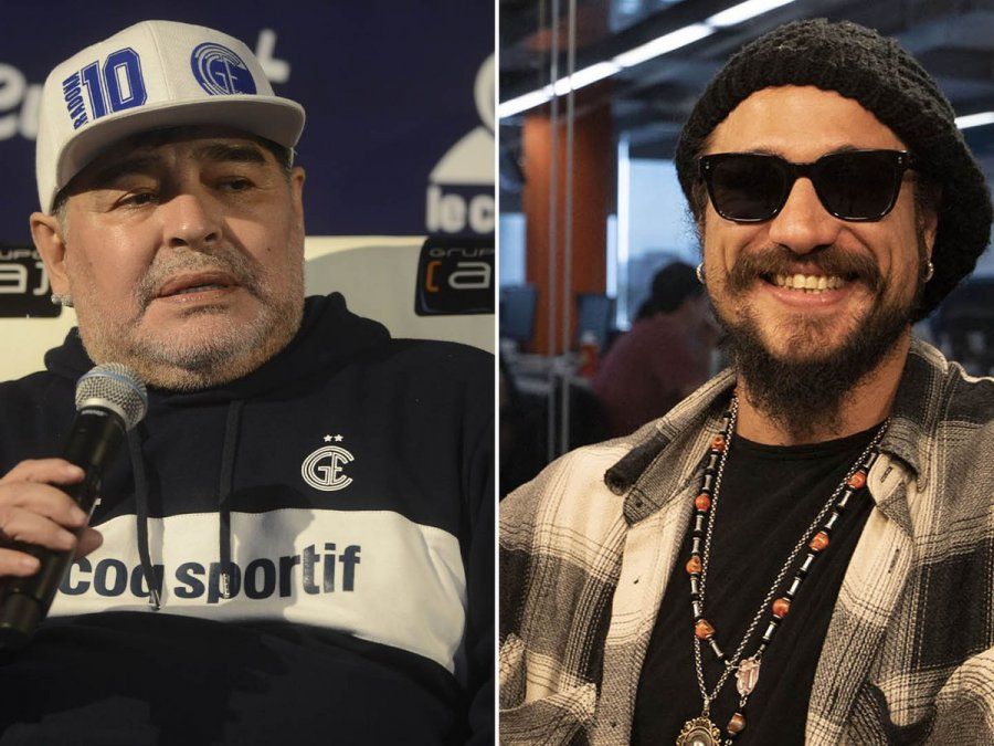 El guiño de Osvaldo a Diego Maradona.&nbsp;