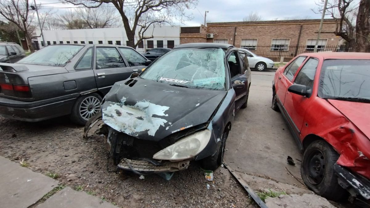 Así quedó el auto involucrado en el siniestro.