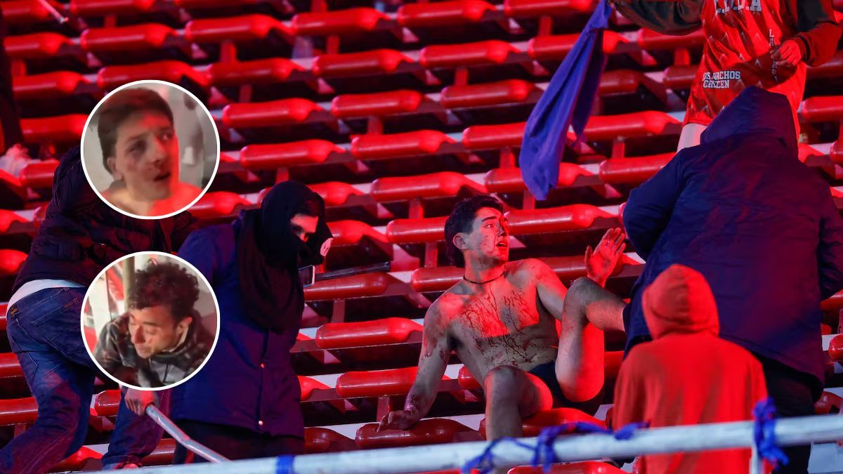 El violento video de la barra de Independiente golpeando a hinchas de la Universidad de Chile