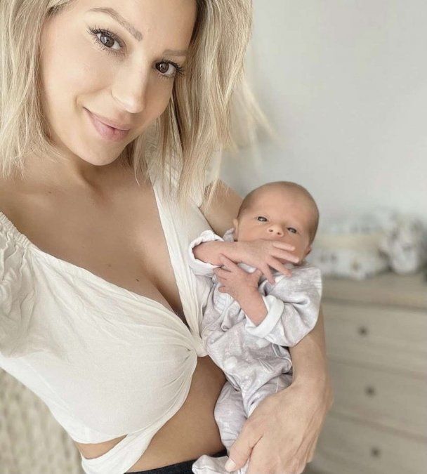 Noelia Marzol tuvo a su primer hijo, Donatello.