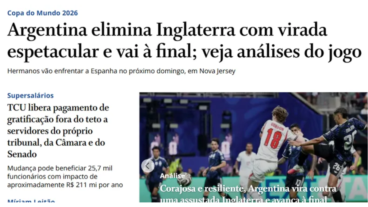 Así titularon en O Globo, medio de Brasil. Así titularon en O Globo, medio de Brasil.