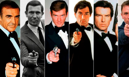Desde el inicial Sean Connery (1962-67, 1971 y 1983) hasta el actual, Daniel Craig (2006-21), que se ha despedido del personaje en esta última película, pasando por David Niven (1967), George Lazenby (1969), Roger Moore (1973-85), Timothy Dalton (1987-89) y Pierce Brosnan (1995-2002). Desde el inicial Sean Connery (1962-67, 1971 y 1983) hasta el actual, Daniel Craig (2006-21), que se ha despedido del personaje en esta última película, pasando por David Niven (1967), George Lazenby (1969), Roger Moore (1973-85), Timothy Dalton (1987-89) y Pierce Brosnan (1995-2002).