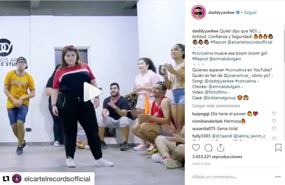 ¡Increíble! Una joven argentina publicó su coreografía y cautivó a Daddy Yankee