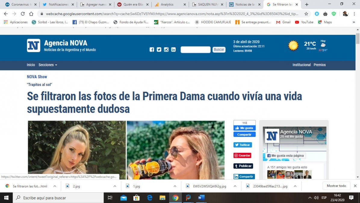 Qué decían las páginas de Nova sobre Fabiola Yañez