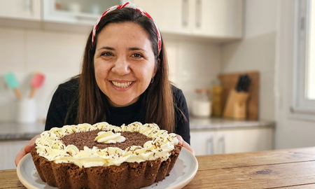 Tarta sin horno de chocolate y dulce de leche. Tarta sin horno de chocolate y dulce de leche.