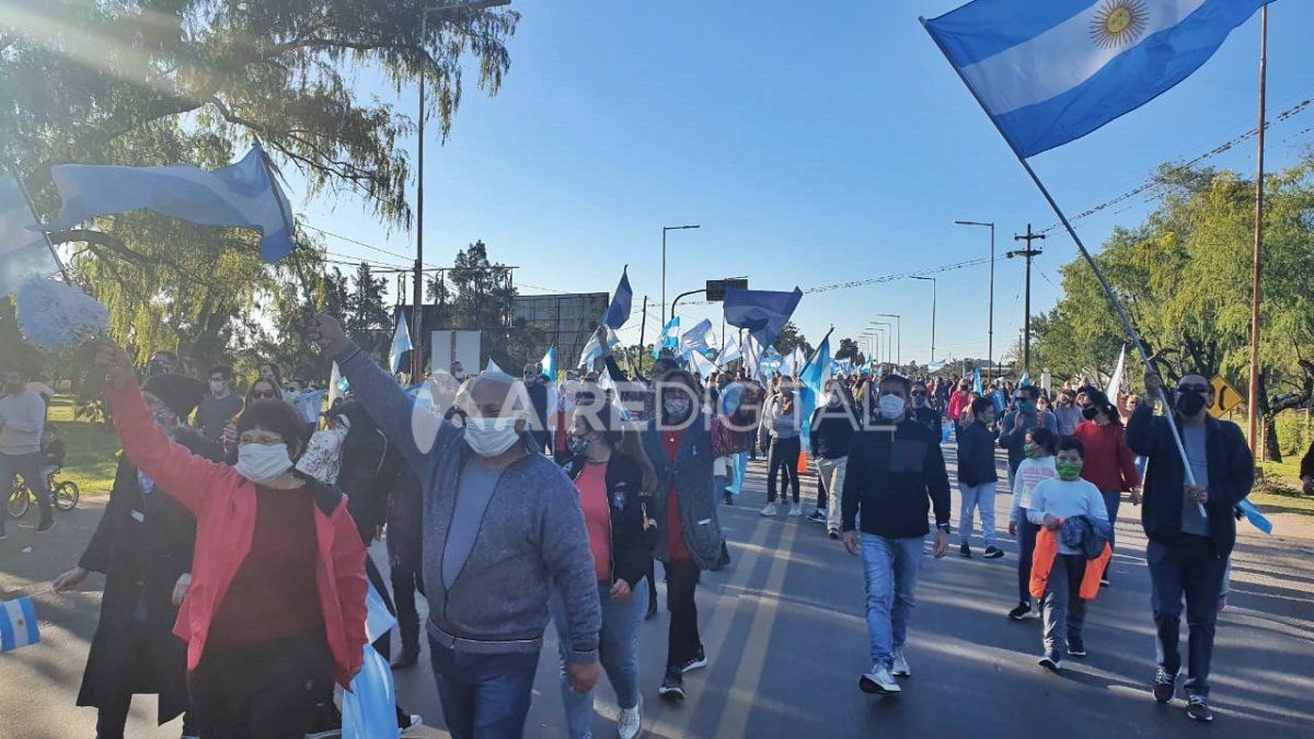 Banderazo contra la intervención de Vicentin.