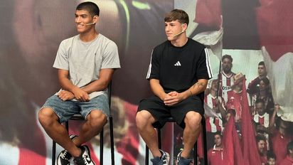 Unión Play recibió la visita de Misael Aguirre y Santiago Grella, promesas del tatengue