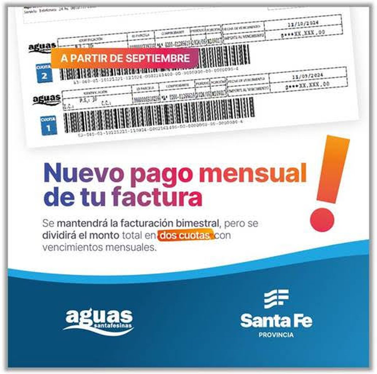 Las nuevas facturas tendrán un diseño similar a las actuales, con la identificación de los montos y fechas de vencimientos de cada cuota. Las nuevas facturas tendrán un diseño similar a las actuales, con la identificación de los montos y fechas de vencimientos de cada cuota.
