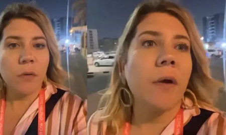 Le robaron a Dominique Metzger mientras salía en vivo desde Qatar. Le robaron a Dominique Metzger mientras salía en vivo desde Qatar.