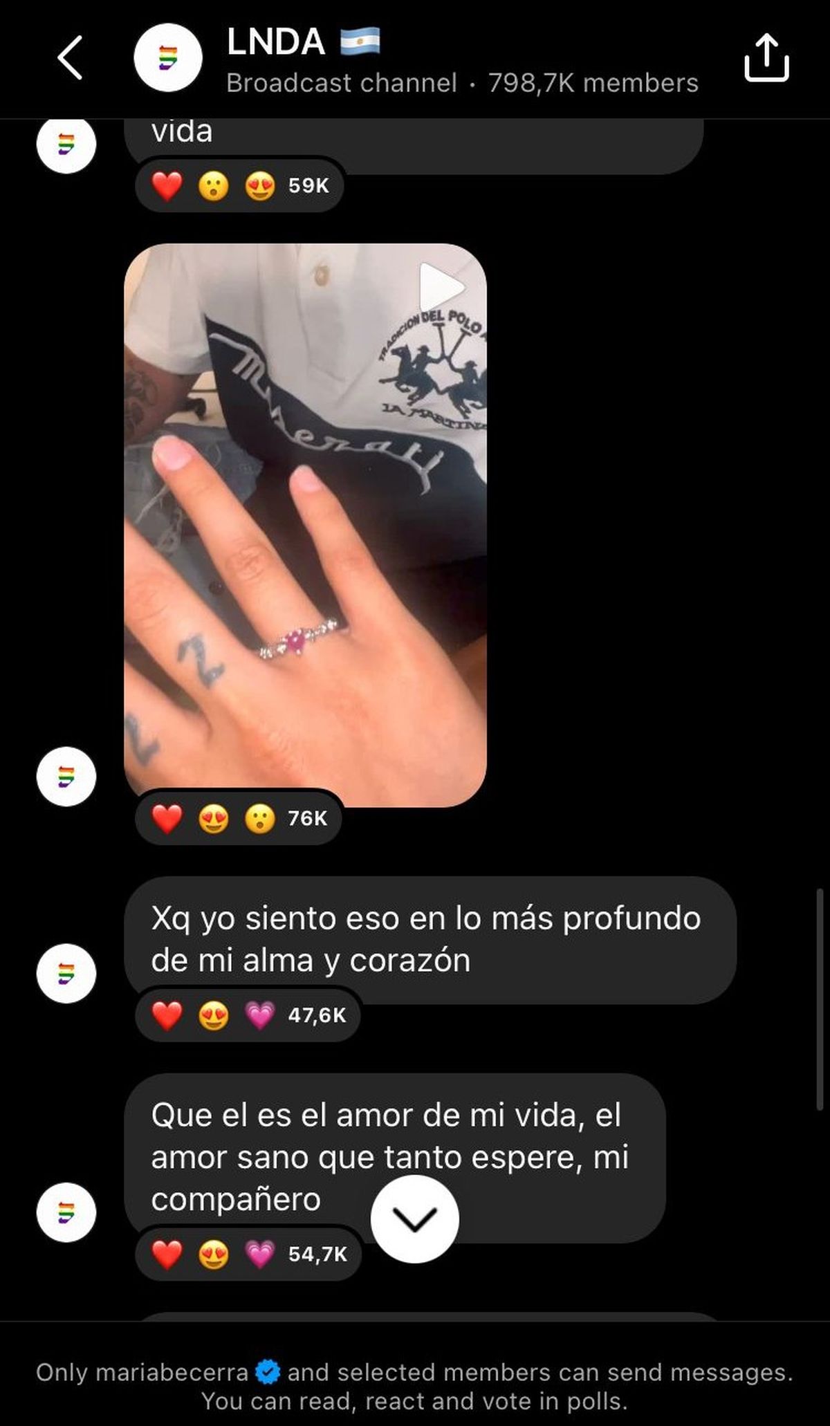María Becerra vía Instagram. María Becerra vía Instagram. 
