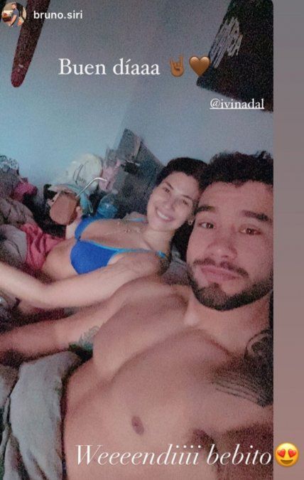 Ivana Nadal se mostró desde la cama con su nuevo novio.