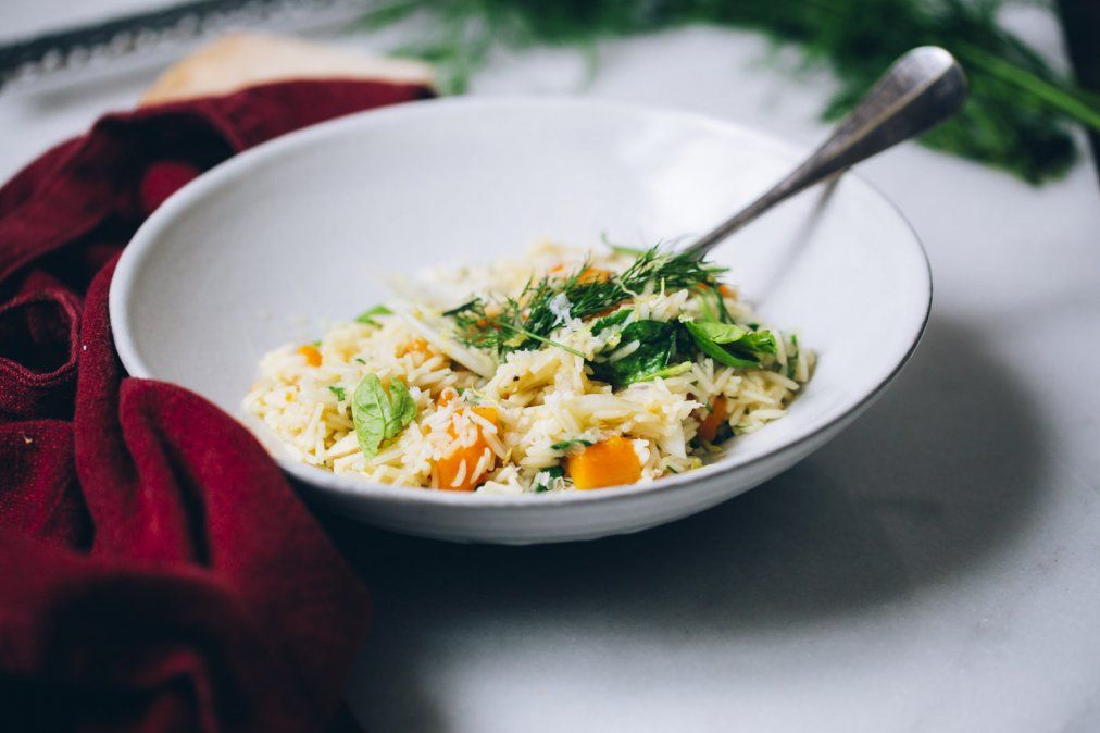 Risotto de hinojo y verduras