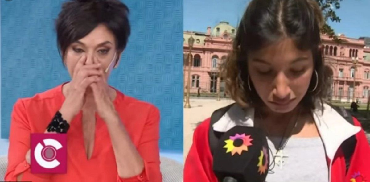 Mónica Gutiérrez se quebró en vivo al entrevistar a la novia de Fernando Báez Sosa