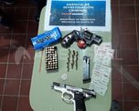 Armas y municiones. Parte del secuestro que encontraron los investigadores. Armas y municiones. Parte del secuestro que encontraron los investigadores.