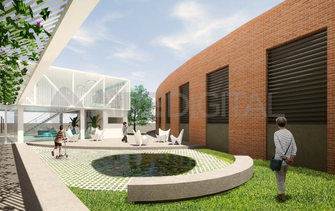 Las arquitectas incorporaron un espacio al aire libre.