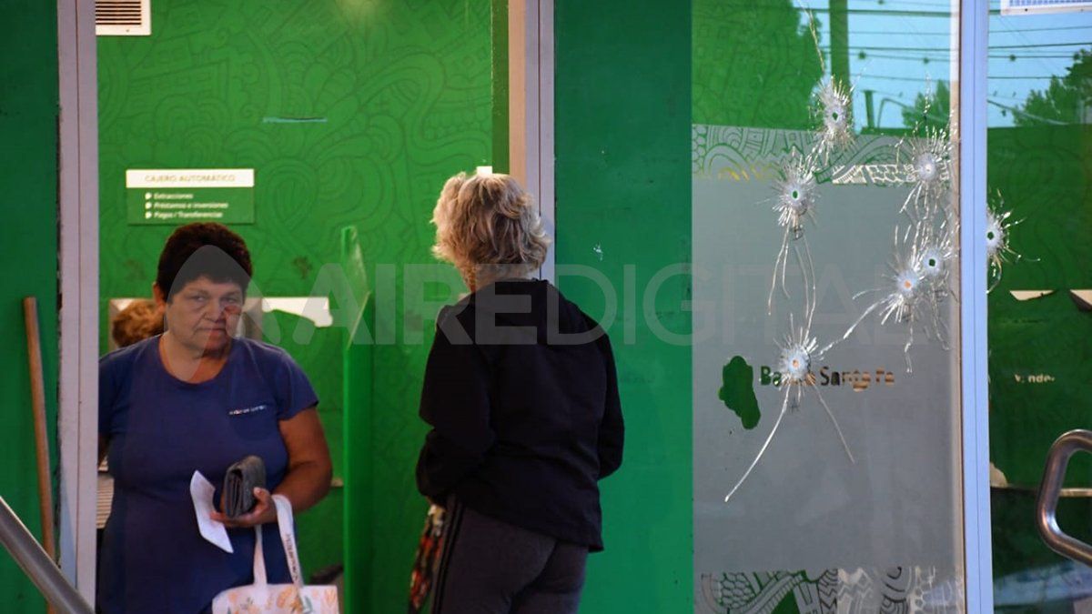 Así quedó la sucursal del Nuevo Banco Santa Fe en Granadero Baigorria