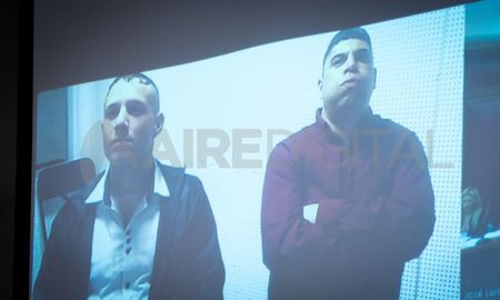Hugo Pérez, la pareja de Mónica Aquino y su hermano Mario, presencian el juicio desde la cárcel de Coronda. Hugo Pérez, la pareja de Mónica Aquino y su hermano Mario, presencian el juicio desde la cárcel de Coronda.