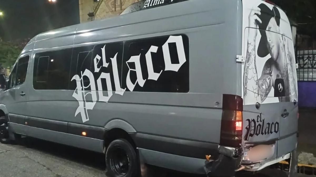 La camioneta de El Polaco chocó con otro auto en la localidad de Avellaneda, Buenos Aires. La camioneta de El Polaco chocó con otro auto en la localidad de Avellaneda, Buenos Aires.