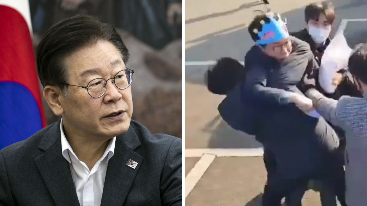 Apuñalaron en el cuello a Lee Jae-myung