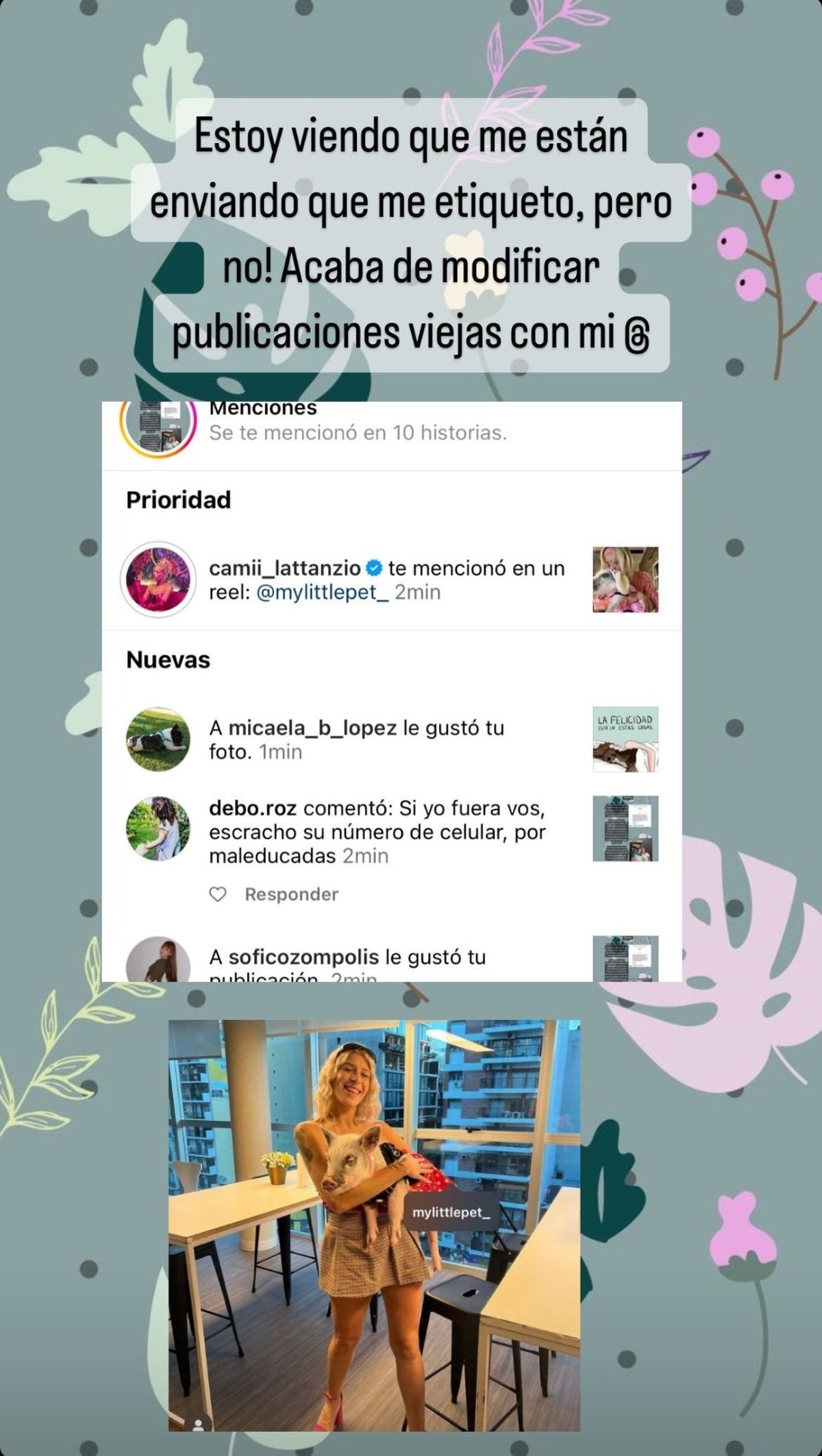 Camila Lattanzio intentó reparar su error pero ya fue demasiado tarde.