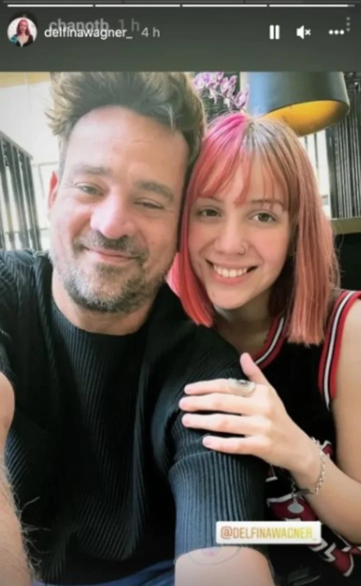 Delfina Wagner y Chano se mostraron juntos en marzo de 2022.