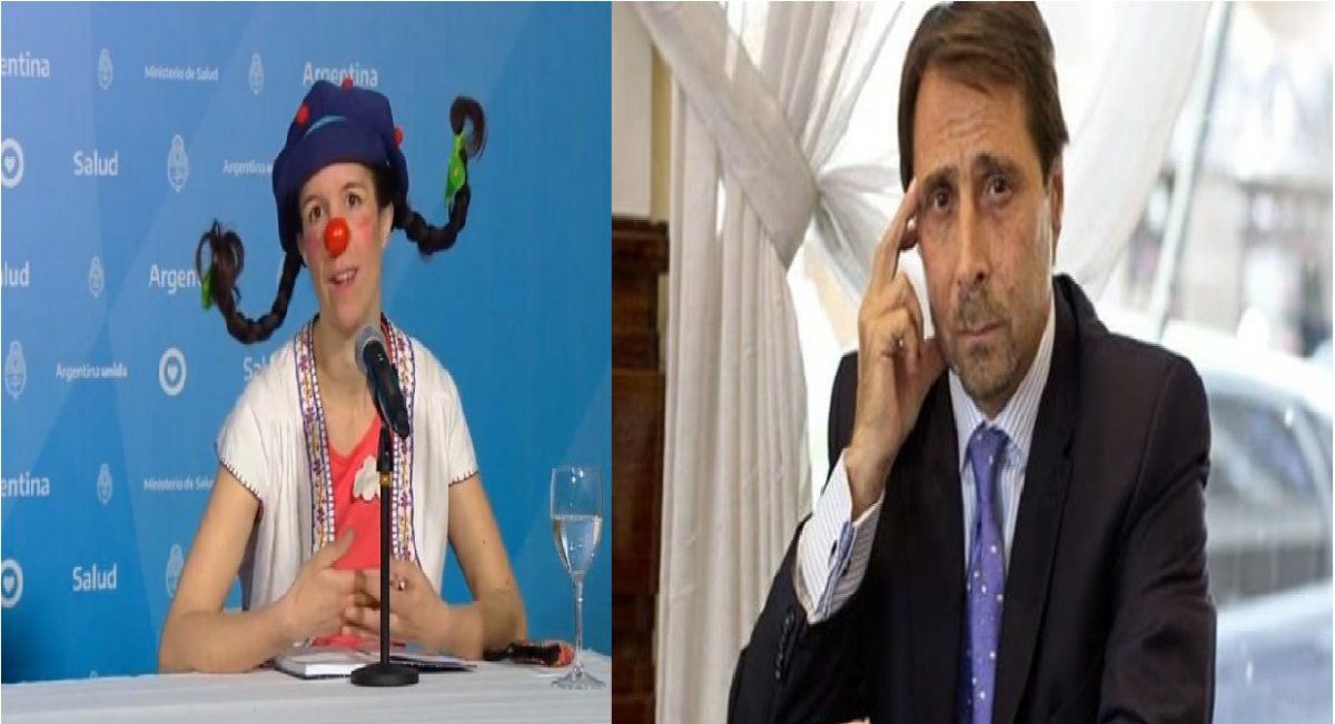 Eduardo Feinmann se indign&oacute; por la payasa Filomena en la conferencia del Gobierno