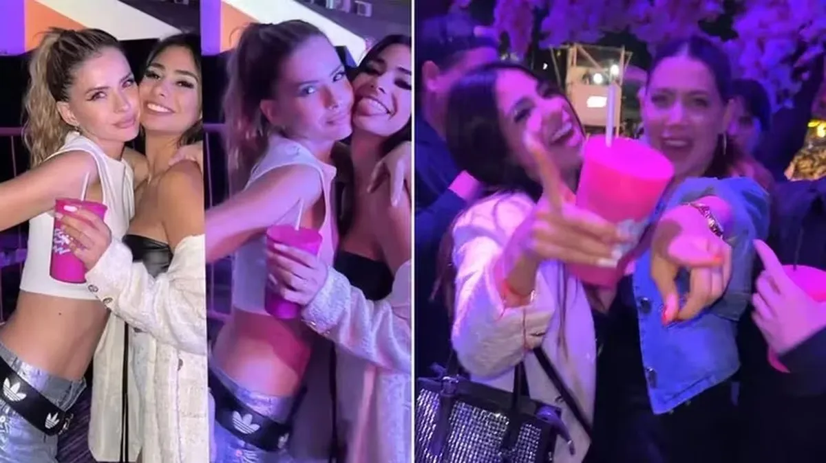 Wanda Nara y la China Suárez juntas en la fiesta Bresh