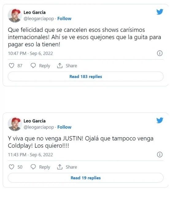 Leo García se burló de los fans de Justin Bieber.