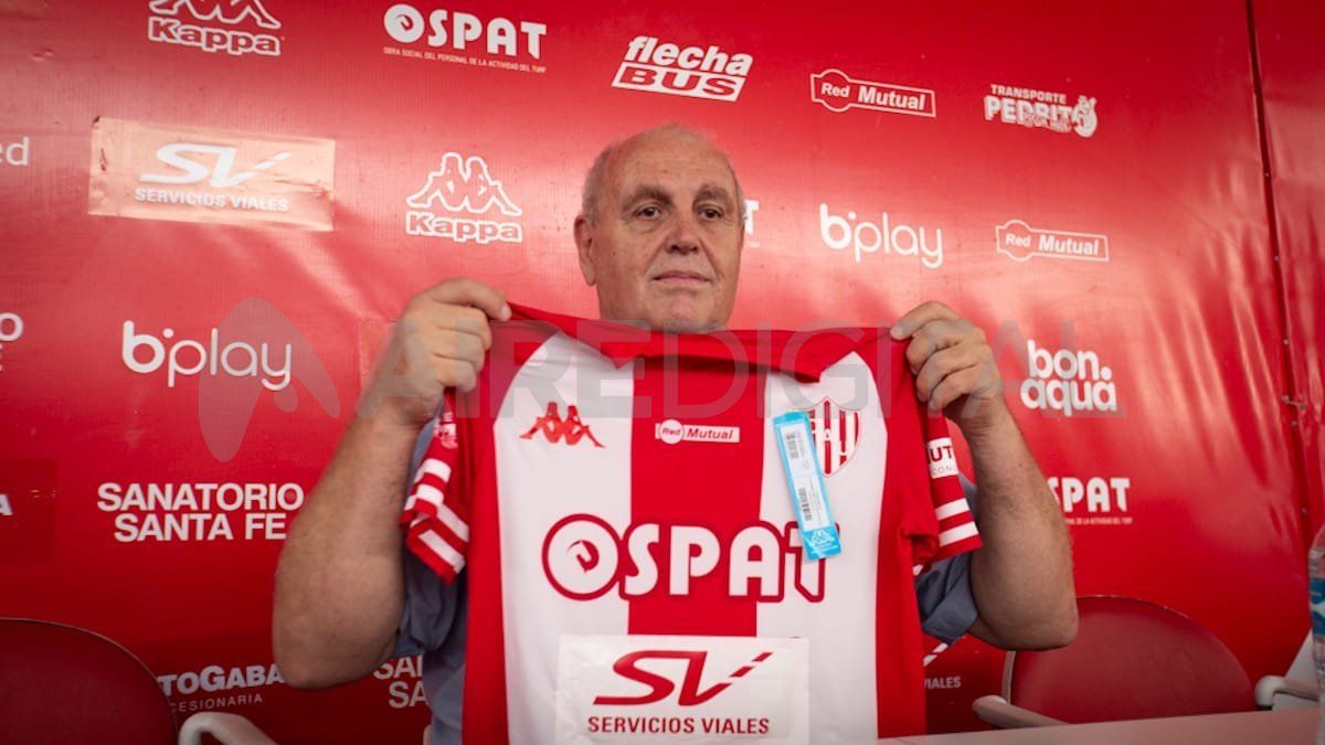 El presidente de Unión, Luis Spahn, se mostró contento en la presentación.