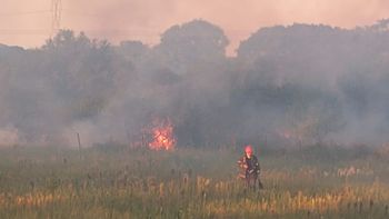 Incendio de pastizales en la Ruta Nacional 168: ardieron más de 15 hectáreas en Santa Fe