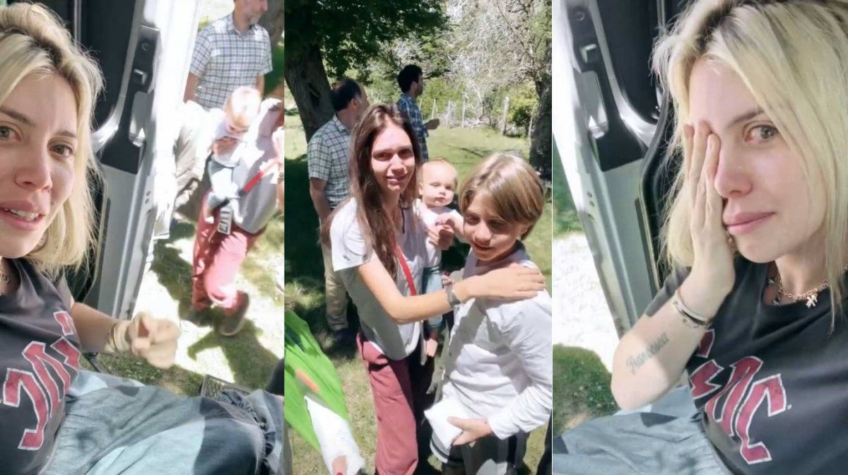 Wanda Nara vivió un momento angustiante al despedirse de su familia.